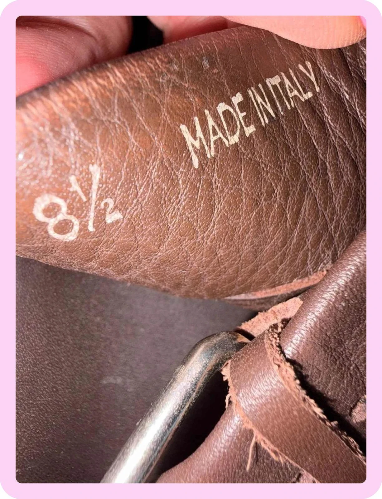 sandálias masculinas em couro marrom made in italy tamanho 42,5 – photo 4